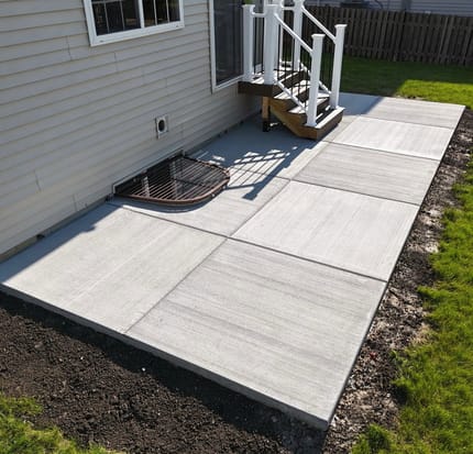 Concrete patio extension example